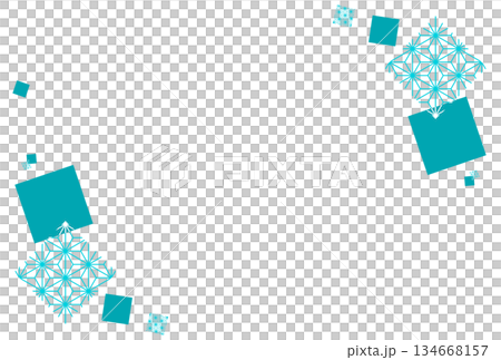 Light blue square hemp leaf Japanese style background Light blue square hemp leaf Japanese style background 134668157