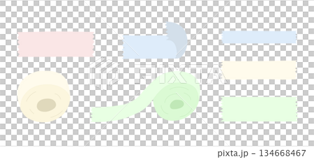 マスキングテープのイラスト マスキングテープのイラスト 134668467