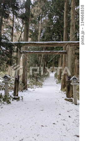 冬の金剛山登山道 134668838