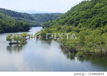 えにわ盤尻　えにわ湖　漁川ダム 134669645