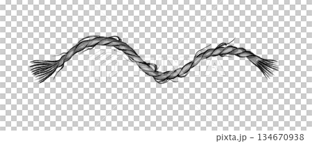Black and white rope graphic 134670938