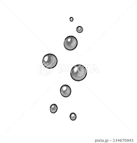 Black and white air bubbles graphic 134670943