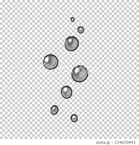 Black and white air bubbles graphic 134670943