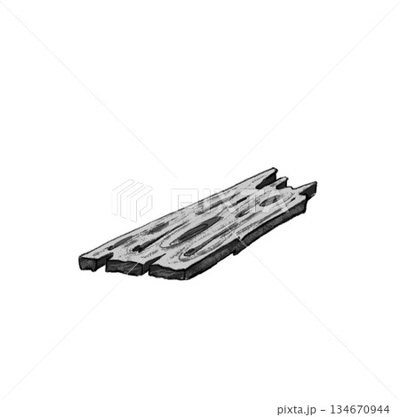 Black and white broken wood boards graphic 134670944