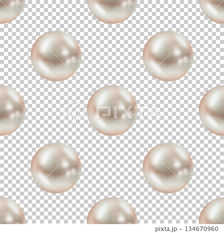 Watercolor pearl seamless pattern Watercolor pearl seamless pattern 134670960