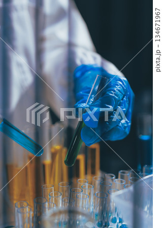 Researchers working in the clinical laboratory Researchers working in the clinical laboratory 134671967