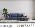 Minimalist modern living room interior background, living room mock up in scandinavian style, cloud dancer 2026, 3d rendering 134672277