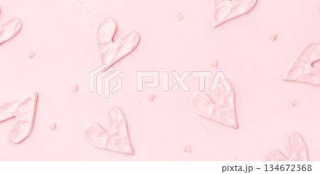 Valentine's day concept. Pink hearts on background. Valentine's day concept. Pink hearts on background. 134672368