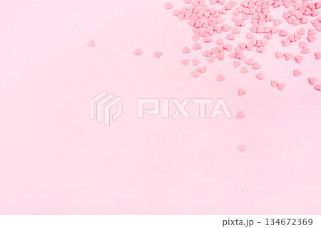 Pink background with tiny hearts. Valentine's day concept. Pink background with tiny hearts. Valentine's day concept. 134672369