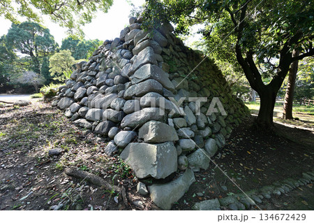 三重県 伊勢国「神戸城」石垣が残る現在の様子 三重県 伊勢国「神戸城」石垣が残る現在の様子 134672429