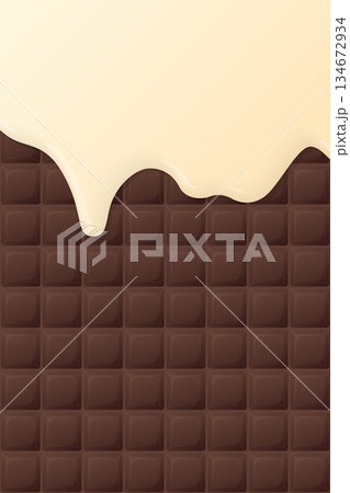 Milk dropping on milk chocolate bar vertical background graphic illustration. Milk dropping on milk chocolate bar vertical background graphic illustration. 134672934