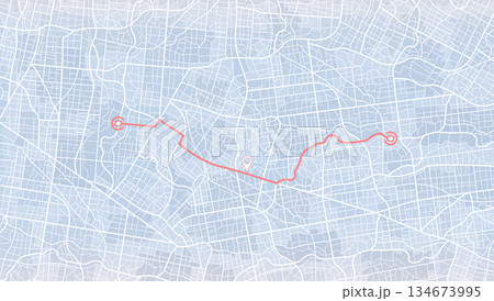 Travel route planning and map navigation concepts. Travel concept. Geolocation and abstract GPS navigation, online navigation map pointer, place mark with map navigation. Vector background 134673995