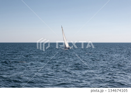 Boat near Marseille in France 134674105