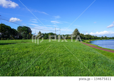 とある場所から眺めるしのつ湖 とある場所から眺めるしのつ湖 134675811