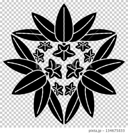 這是家族徽章，名為「雙面三竹葉」。 134675833