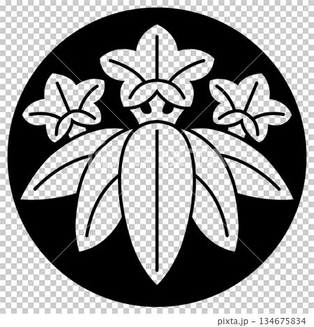 家紋です。石持地抜笹竜胆といいます。 134675834