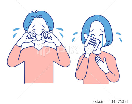 成人男女 表情 イラスト 号泣 ポーズ 成人男女 表情 イラスト 号泣 ポーズ 134675851