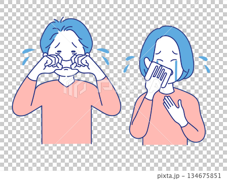 成人男女 表情 イラスト 号泣 ポーズ 成人男女 表情 イラスト 号泣 ポーズ 134675851