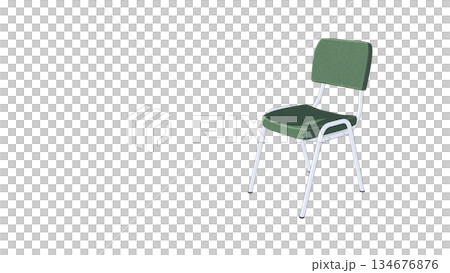 Illustration of a chair seen from an angle Illustration of a chair seen from an angle 134676876
