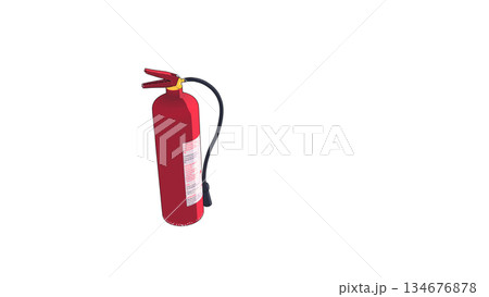 赤い消火器のイラスト 赤い消火器のイラスト 134676878