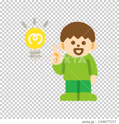 Child inspiration boy front hand drawn pastel character icon Child inspiration boy front hand drawn pastel character icon 134677157