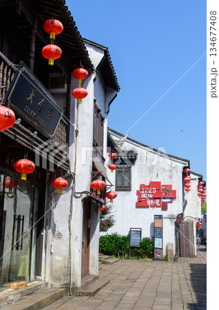 中国にある蘇州のとても美しい街並み風景 中国にある蘇州のとても美しい街並み風景 134677408