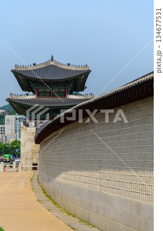 韓国ソウルにある景福宮のとても美しい風景 134677531