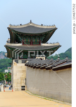韓国ソウルにある景福宮のとても美しい風景 134677532