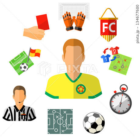 Soccer Banner and infographics Soccer Banner and infographics 134677680