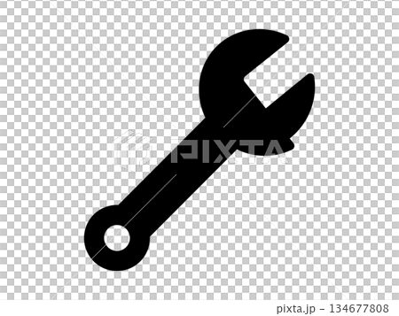 Monkey wrench icon monotone 134677808