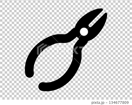 Pliers icon monochrome 134677809