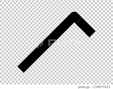 Hexagonal wrench icon monotone Hexagonal wrench icon monotone 134677815