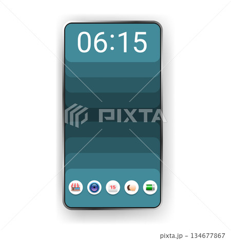 Minimal Mobile App Home Screen UI Flat Design Minimal Mobile App Home Screen UI Flat Design 134677867
