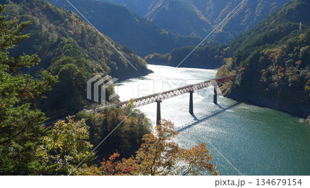 奥大井湖上駅 秋 奥大井湖上駅 秋 134679154
