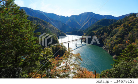 奥大井湖上駅 秋 奥大井湖上駅 秋 134679155