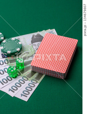 Casino game in the South Korea, won money, chips, cards. Gambling in casinos in the Korea Casino game in the South Korea, won money, chips, cards. Gambling in casinos in the Korea 134679807