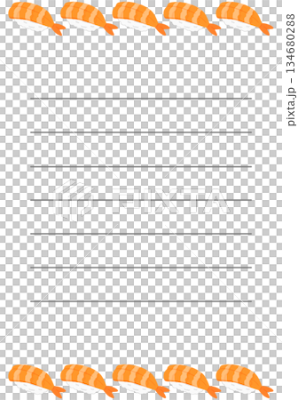 Shrimp sushi letter 134680288