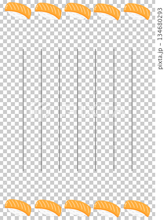 サーモンのお寿司の手紙 134680293