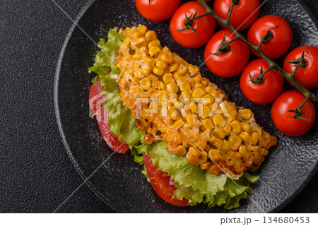 Mexican corn tortilla tacos with tuna, chicken, or beef. Corn tacos as a background Mexican corn tortilla tacos with tuna, chicken, or beef. Corn tacos as a background 134680453