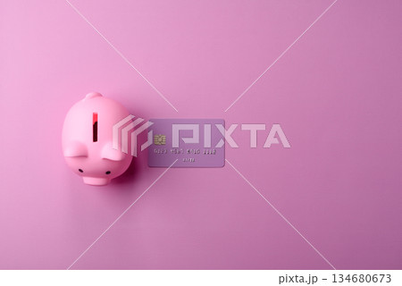 A credit card for contactless cashless payments via a terminal or online. A credit card 134680673