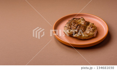 Food, grilled pork steak, roast meat for lunch. Grilled pork steak 134681030