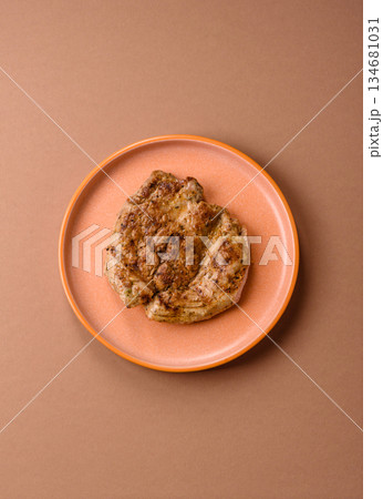 Food, grilled pork steak, roast meat for lunch. Grilled pork steak Food, grilled pork steak, roast meat for lunch. Grilled pork steak 134681031