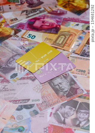 A credit card for contactless cashless payments via a terminal or online. A credit card 134681292