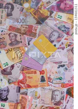 A credit card for contactless cashless payments via a terminal or online. A credit card 134681311