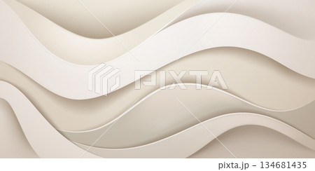 Soft, wavy, beige pattern. Soft, wavy, beige pattern. 134681435