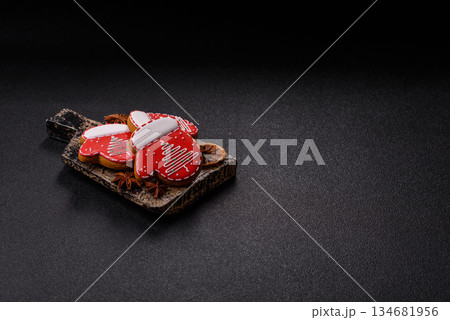 Gingerbread, Christmas cookies, or sweets for a festive family table. Christmas gingerbread 134681956