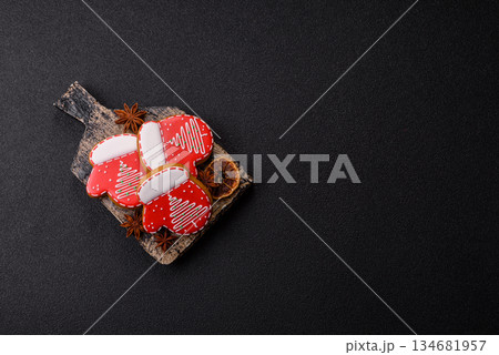 Gingerbread, Christmas cookies, or sweets for a festive family table. Christmas gingerbread 134681957