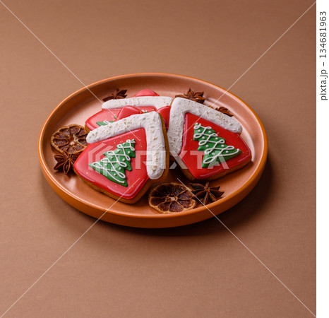 Gingerbread, Christmas cookies, or sweets for a festive family table. Christmas gingerbread Gingerbread, Christmas cookies, or sweets for a festive family table. Christmas gingerbread 134681963