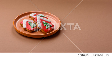 Gingerbread, Christmas cookies, or sweets for a festive family table. Christmas gingerbread Gingerbread, Christmas cookies, or sweets for a festive family table. Christmas gingerbread 134681979