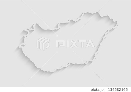 Vector map of Hungary, abstract inner shadow 134682166